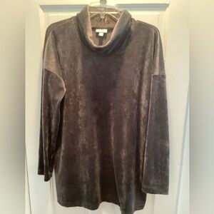 Elegant Grey Velvet Women's Sweater by J Jill